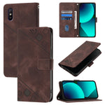 Custodia portafoglio in pelle goffrata per Xiaomi Redmi 9A