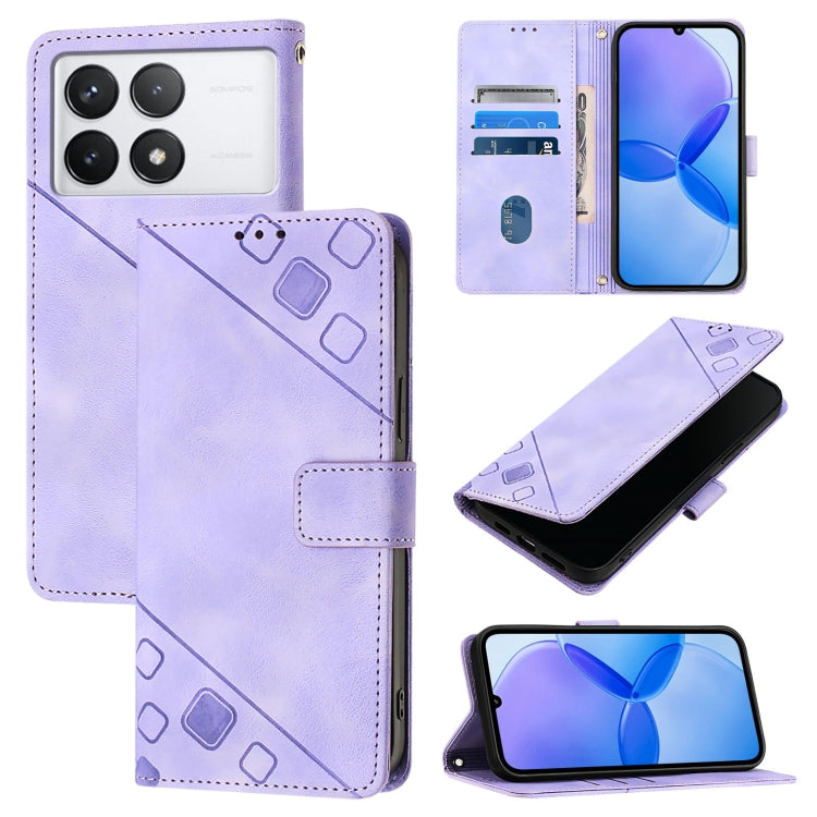 Custodia per telefono in pelle goffrata effetto pelle, For Xiaomi Redmi K70 / K70 Pro, For Xiaomi 13T, For Xiaomi Poco F5 5G/Redmi Note 12 Turbo, For Xiaomi Poco F5 Pro 5G/Redmi K60