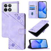 Custodia per telefono in pelle goffrata effetto pelle, For Xiaomi Redmi K70 / K70 Pro, For Xiaomi 13T, For Xiaomi Poco F5 5G/Redmi Note 12 Turbo, For Xiaomi Poco F5 Pro 5G/Redmi K60