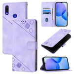Custodia portafoglio in pelle goffrata per Xiaomi Redmi Note 8 Pr
