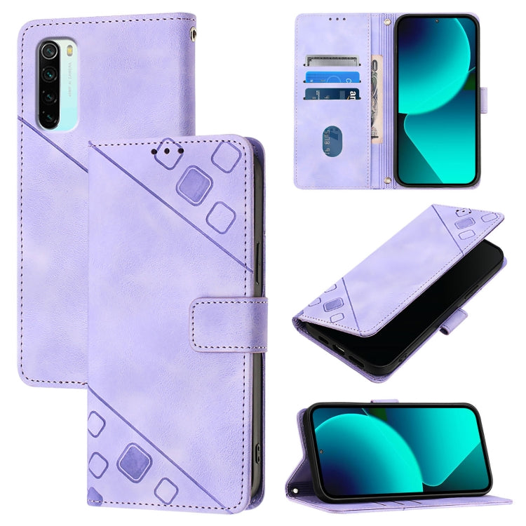 Custodia per telefono in pelle goffrata effetto pelle, For Xiaomi Mi 10 Lite 5G, For Xiaomi Redmi 8 / Redmi 8A, For Xiaomi Mi CC9 / Mi 9 Lite, For Xiaomi Redmi Note 8