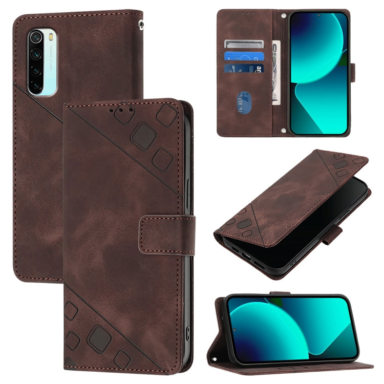 Custodia per telefono in pelle goffrata effetto pelle, For Xiaomi Mi 10 Lite 5G, For Xiaomi Redmi 8 / Redmi 8A, For Xiaomi Mi CC9 / Mi 9 Lite, For Xiaomi Redmi Note 8