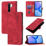 Custodia portafoglio in pelle goffrata per Xiaomi Redmi Note 8 Pr