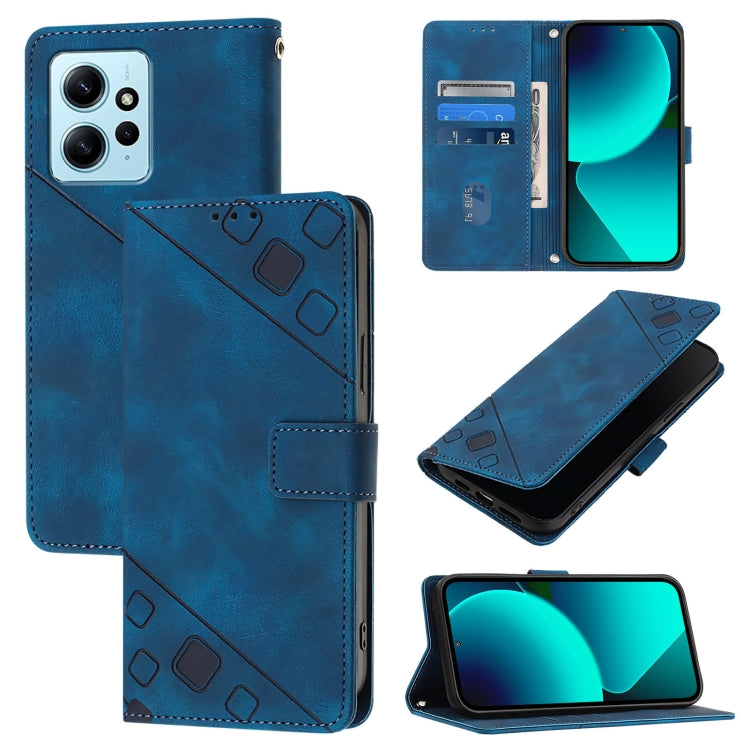 Custodia portafoglio in pelle goffrata per Xiaomi Redmi Note 12S