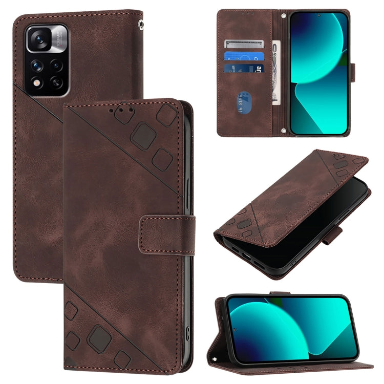 Custodia portafoglio in pelle goffrata per Xiaomi Civi 3