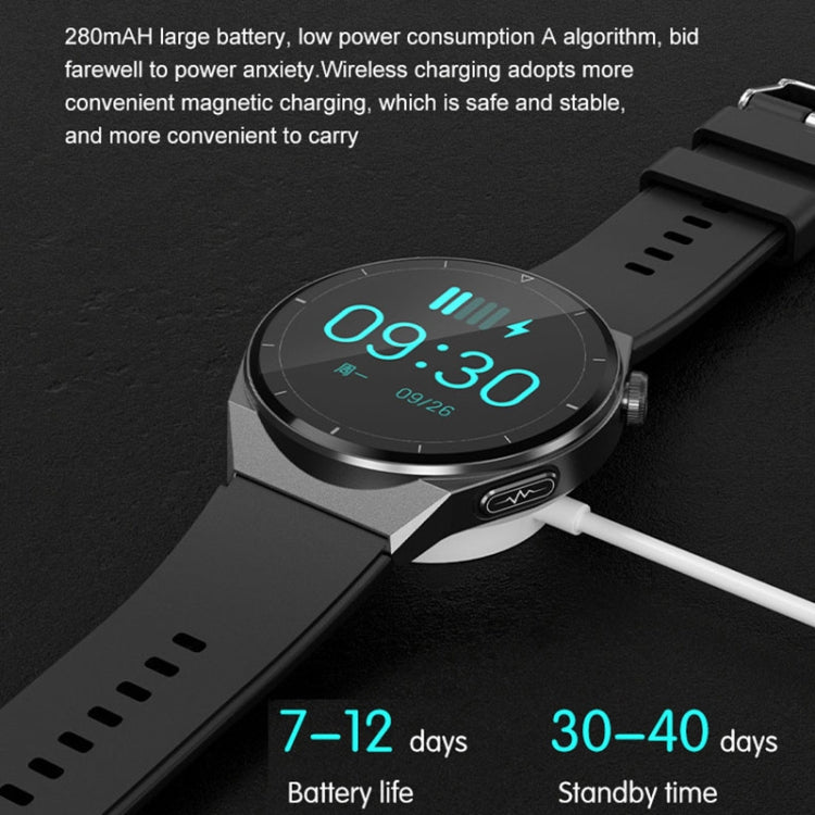 TK20 1,39 pollici IP68 Orologio intelligente con cinturino in silicone impermeabile Supporta ECG / Cura delle famiglie a distanza / Monitoraggio della temperatura corporea, Silicone Band (Red), Silicone Band (Black), Silicone Band (Blue)