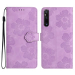 Custodia per cellulare in pelle con motivo floreale in rilievo, For Sony Xperia 10 VII, For Sony Xperia 10 VI, For Sony Xperia 1 VI, For Sony Xperia 1 V