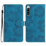 Custodia per cellulare in pelle con motivo floreale in rilievo, For Sony Xperia 10 V, For Sony Xperia 10 IV, For Sony Xperia L4, For Sony Xperia 5
