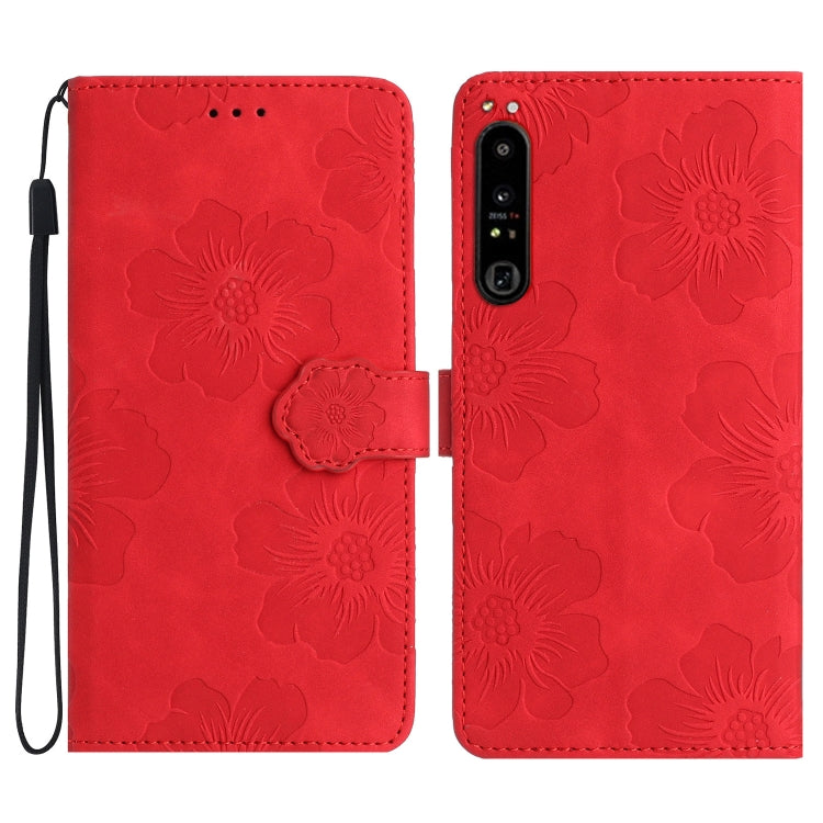 Custodia per cellulare in pelle con motivo floreale in rilievo, For Sony Xperia 10 V, For Sony Xperia 10 IV, For Sony Xperia L4, For Sony Xperia 5