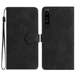 Custodia per cellulare in pelle con motivo floreale in rilievo, For Sony Xperia 10 V, For Sony Xperia 10 IV, For Sony Xperia L4, For Sony Xperia 5