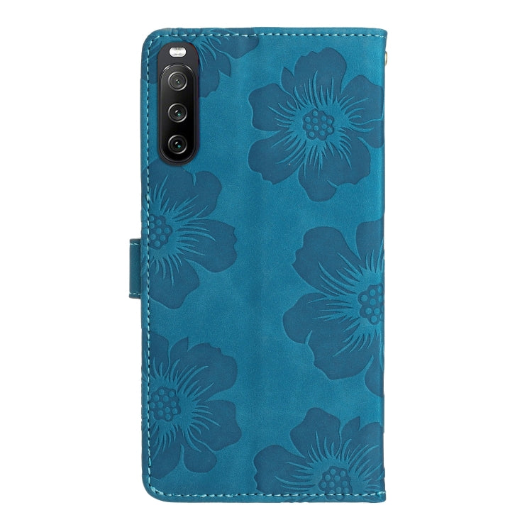 Custodia per cellulare in pelle con motivo floreale in rilievo, For Sony Xperia 10 V, For Sony Xperia 10 IV, For Sony Xperia L4, For Sony Xperia 5