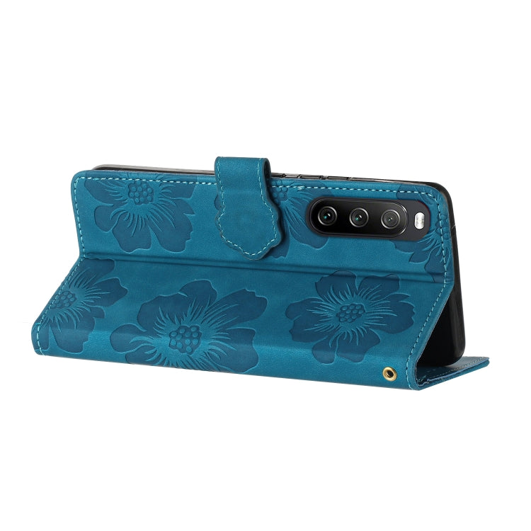 Custodia per cellulare in pelle con motivo floreale in rilievo, For Sony Xperia 10 V, For Sony Xperia 10 IV, For Sony Xperia L4, For Sony Xperia 5