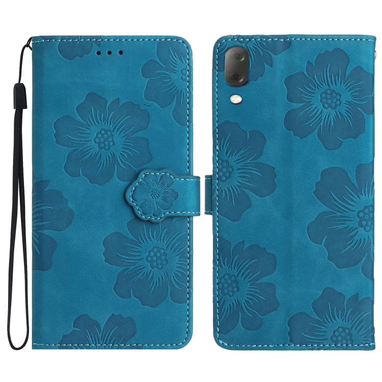 Custodia per cellulare in pelle con motivo floreale in rilievo, For Sony Xperia L3