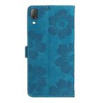 Custodia per cellulare in pelle con motivo floreale in rilievo, For Sony Xperia L3