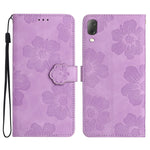 Custodia per cellulare in pelle con motivo floreale in rilievo, For Sony Xperia L3