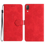 Custodia per cellulare in pelle con motivo floreale in rilievo, For Sony Xperia L3