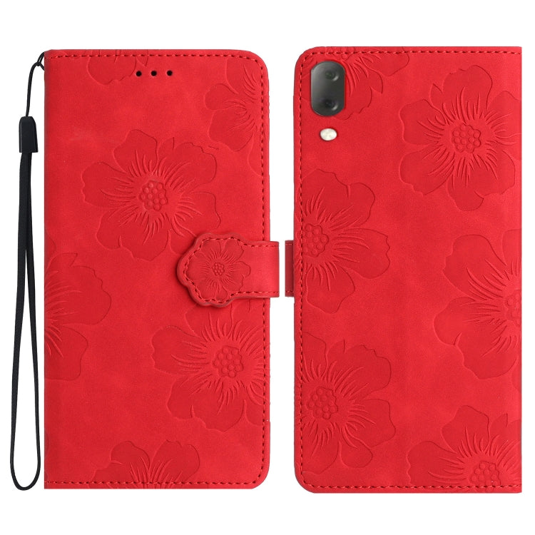 Custodia per cellulare in pelle con motivo floreale in rilievo, For Sony Xperia L3