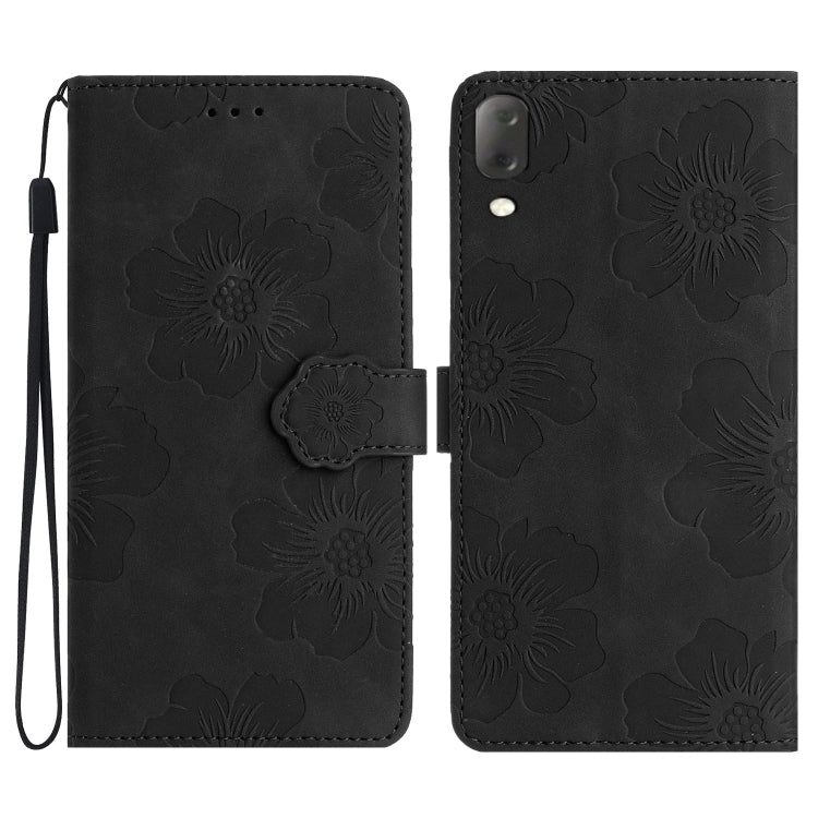 Custodia per cellulare in pelle con motivo floreale in rilievo, For Sony Xperia L3
