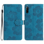 Custodia per cellulare in pelle con motivo floreale in rilievo, For Sony Xperia 10 V, For Sony Xperia 10 IV, For Sony Xperia L4, For Sony Xperia 5