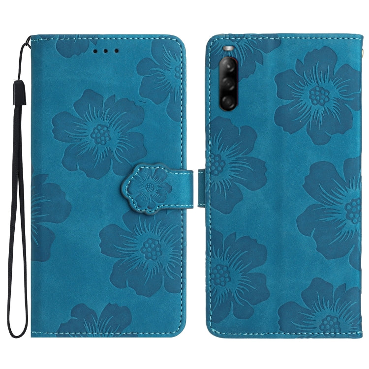 Custodia per cellulare in pelle con motivo floreale in rilievo, For Sony Xperia 10 V, For Sony Xperia 10 IV, For Sony Xperia L4, For Sony Xperia 5