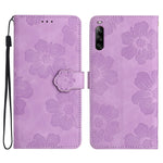Custodia per cellulare in pelle con motivo floreale in rilievo, For Sony Xperia 10 V, For Sony Xperia 10 IV, For Sony Xperia L4, For Sony Xperia 5