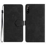 Custodia per cellulare in pelle con motivo floreale in rilievo, For Sony Xperia 10 V, For Sony Xperia 10 IV, For Sony Xperia L4, For Sony Xperia 5