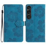 Custodia per cellulare in pelle con motivo floreale in rilievo, For Sony Xperia 10 VII, For Sony Xperia 10 VI, For Sony Xperia 1 VI, For Sony Xperia 1 V