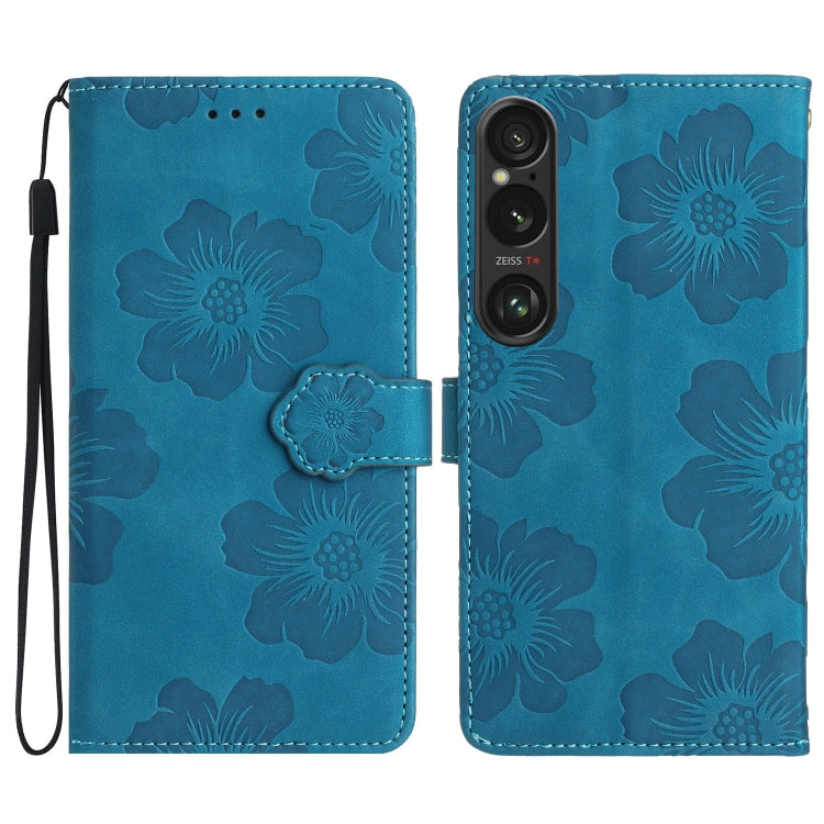 Custodia per cellulare in pelle con motivo floreale in rilievo, For Sony Xperia 10 VII, For Sony Xperia 10 VI, For Sony Xperia 1 VI, For Sony Xperia 1 V