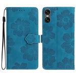 Custodia per cellulare in pelle con motivo floreale in rilievo, For Sony Xperia 10 VII, For Sony Xperia 10 VI, For Sony Xperia 1 VI, For Sony Xperia 1 V