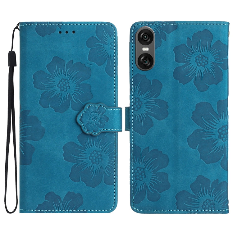Custodia per cellulare in pelle con motivo floreale in rilievo, For Sony Xperia 10 VII, For Sony Xperia 10 VI, For Sony Xperia 1 VI, For Sony Xperia 1 V