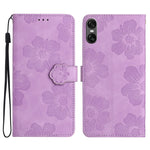 Custodia per cellulare in pelle con motivo floreale in rilievo, For Sony Xperia 10 VII, For Sony Xperia 10 VI, For Sony Xperia 1 VI, For Sony Xperia 1 V