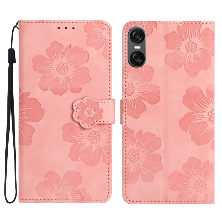 Custodia per cellulare in pelle con motivo floreale in rilievo, For Sony Xperia 10 VII, For Sony Xperia 10 VI, For Sony Xperia 1 VI, For Sony Xperia 1 V
