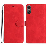 Custodia per cellulare in pelle con motivo floreale in rilievo, For Sony Xperia 10 VII, For Sony Xperia 10 VI, For Sony Xperia 1 VI, For Sony Xperia 1 V