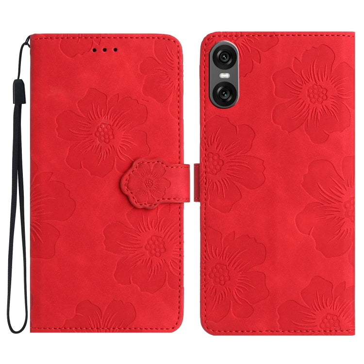 Custodia per cellulare in pelle con motivo floreale in rilievo, For Sony Xperia 10 VII, For Sony Xperia 10 VI, For Sony Xperia 1 VI, For Sony Xperia 1 V