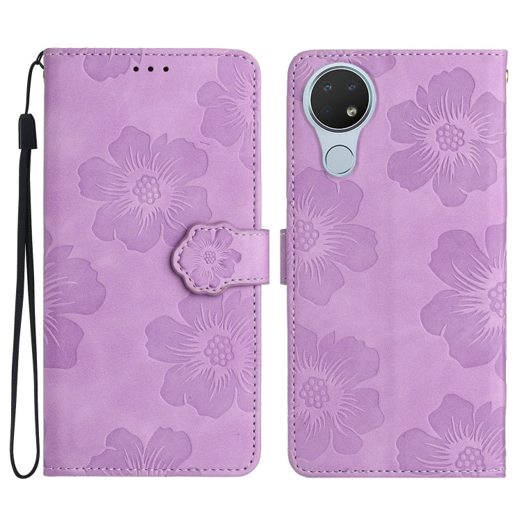 Custodia per cellulare in pelle con motivo floreale in rilievo, For Nokia 6.2 / 7.2, For Nokia 5.4, For Nokia 5.3