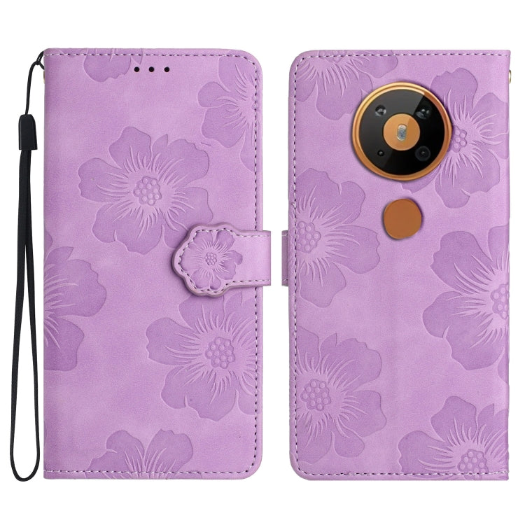 Custodia per cellulare in pelle con motivo floreale in rilievo, For Nokia 6.2 / 7.2, For Nokia 5.4, For Nokia 5.3