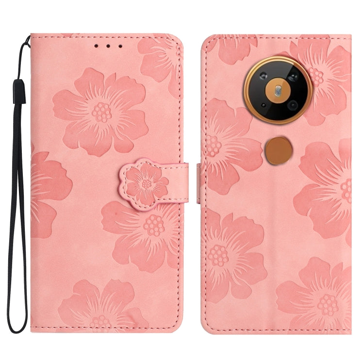 Custodia per cellulare in pelle con motivo floreale in rilievo, For Nokia 6.2 / 7.2, For Nokia 5.4, For Nokia 5.3