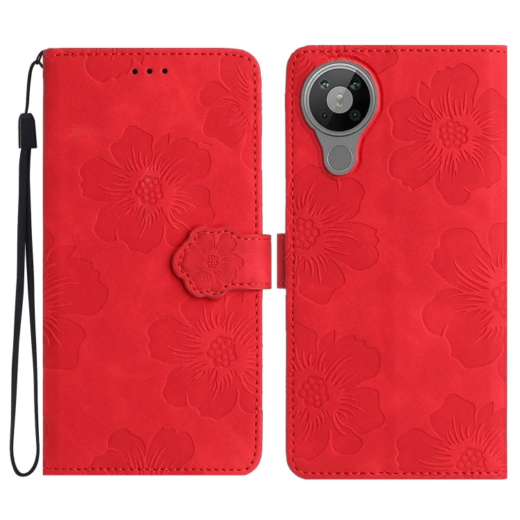 Custodia per cellulare in pelle con motivo floreale in rilievo, For Nokia 6.2 / 7.2, For Nokia 5.4, For Nokia 5.3