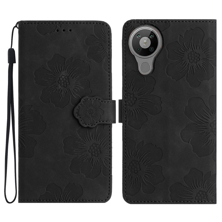 Custodia per cellulare in pelle con motivo floreale in rilievo, For Nokia 6.2 / 7.2, For Nokia 5.4, For Nokia 5.3