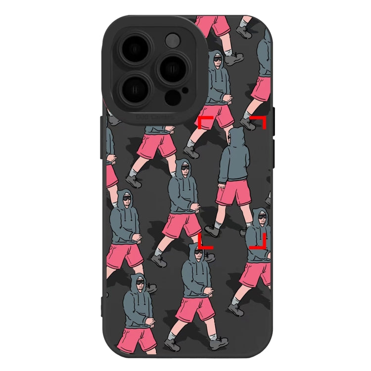 Custodia per telefono modello pedoni in silicone liquido, For iPhone 14, For iPhone 15 Pro Max, For iPhone 14 Plus, For iPhone 14 Pro, For iPhone 14 Pro Max, For iPhone 15 Pro, For iPhone 13, For iPhone 13 Pro, For iPhone 13 Pro Max, For iPhone 15 Plus...