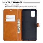 Custodia portafoglio in pelle e denim per Samsung Galaxy A31
