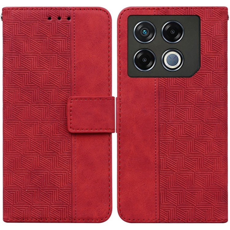 Custodia per telefono in pelle goffrata geometrica, For Infinix Note 40 5G, For Infinix GT 20 Pro, For Infinix Note 40 Pro 5G / 40 Pro 4G, For Infinix Note 40 Pro+