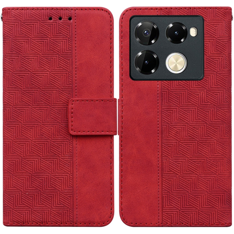 Custodia per telefono in pelle goffrata geometrica, For Infinix Note 40 5G, For Infinix GT 20 Pro, For Infinix Note 40 Pro 5G / 40 Pro 4G, For Infinix Note 40 Pro+