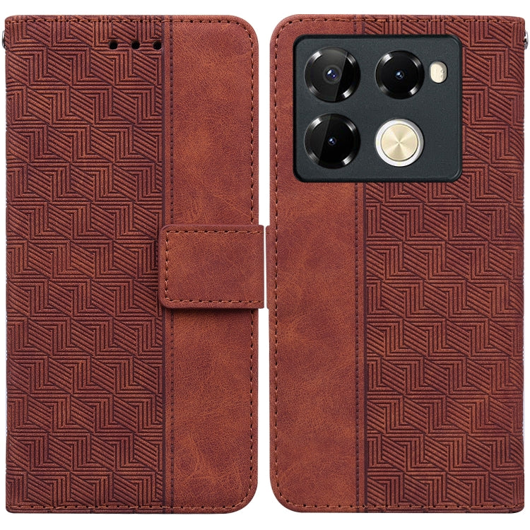Custodia per telefono in pelle goffrata geometrica, For Infinix Note 40 5G, For Infinix GT 20 Pro, For Infinix Note 40 Pro 5G / 40 Pro 4G, For Infinix Note 40 Pro+