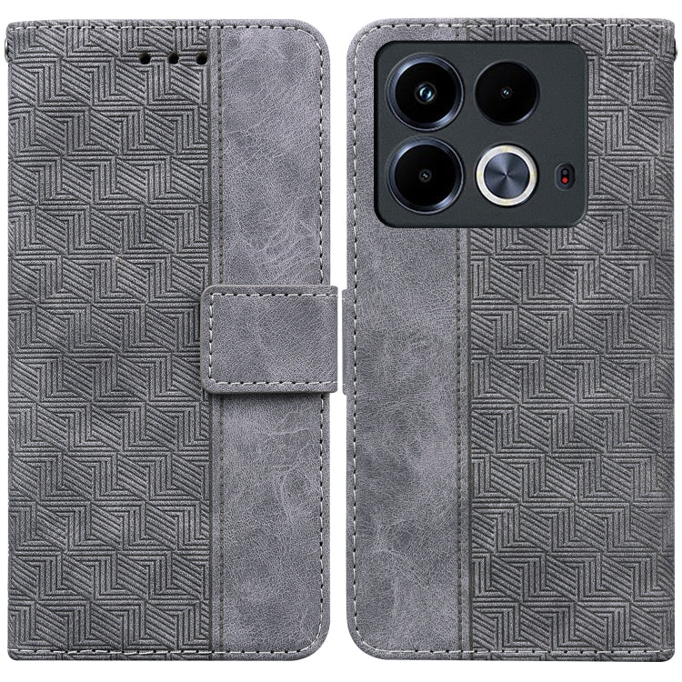 Custodia per telefono in pelle goffrata geometrica, For Infinix Note 40 4G, For Infinix Hot 40 / 40 Pro, For Infinix Smart 7 India / 7 Plus, For Infinix Smart 7 HD