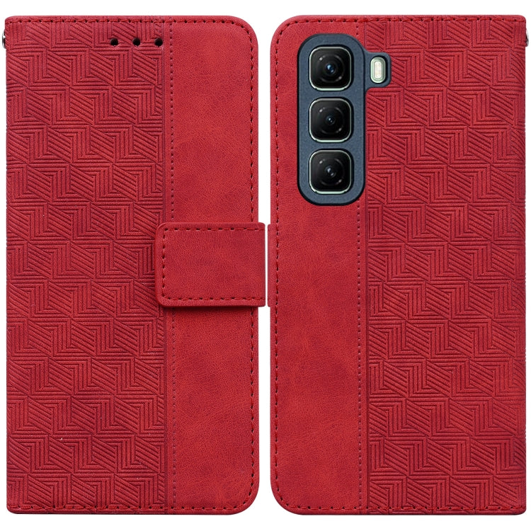 Custodia per telefono in pelle goffrata geometrica, For Infinix Hot 50 Pro+ 4G, For Infinix Hot 50 4G, For Infinix Hot 50 5G, For Infinix Zero 40 4G / 5G
