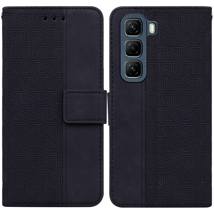 Custodia per telefono in pelle goffrata geometrica, For Infinix Hot 50 Pro+ 4G, For Infinix Hot 50 4G, For Infinix Hot 50 5G, For Infinix Zero 40 4G / 5G