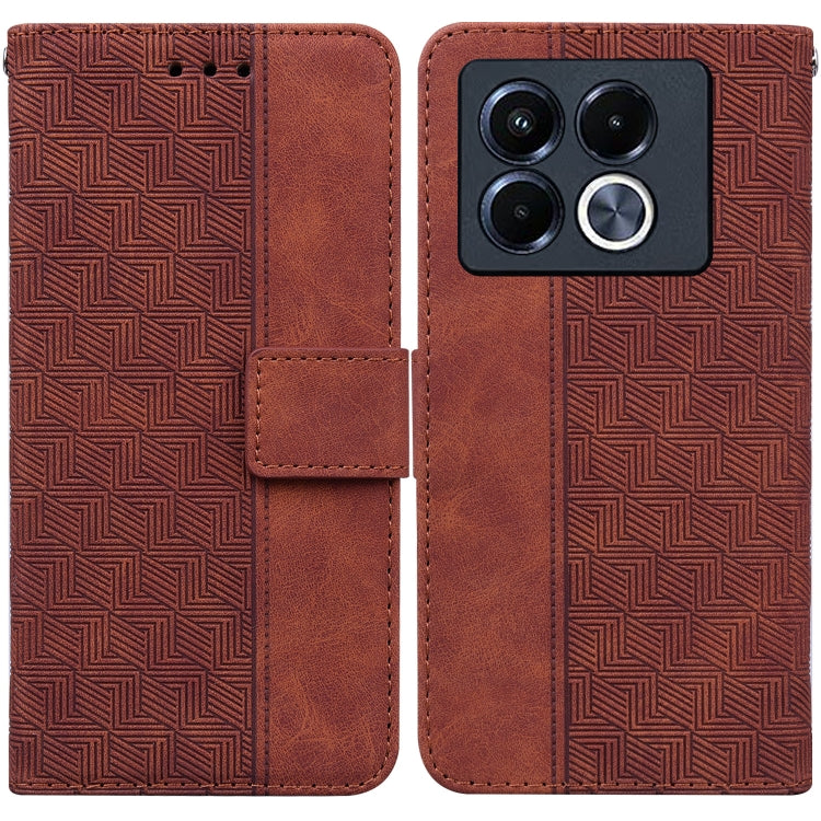 Custodia per telefono in pelle goffrata geometrica, For Infinix Note 40 5G, For Infinix GT 20 Pro, For Infinix Note 40 Pro 5G / 40 Pro 4G, For Infinix Note 40 Pro+