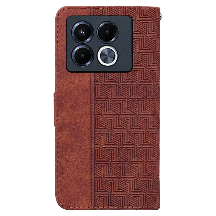 Custodia per telefono in pelle goffrata geometrica, For Infinix Note 40 5G, For Infinix GT 20 Pro, For Infinix Note 40 Pro 5G / 40 Pro 4G, For Infinix Note 40 Pro+