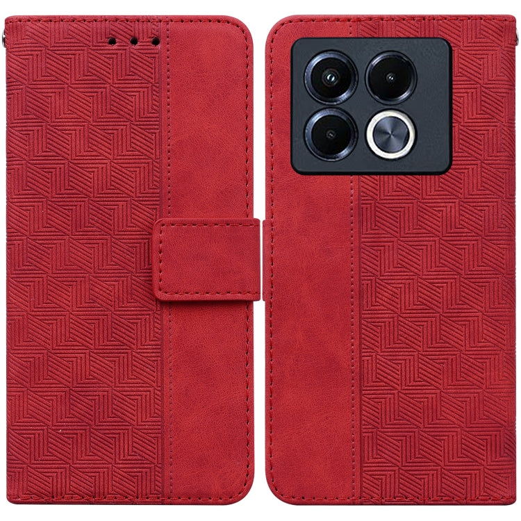 Custodia per telefono in pelle goffrata geometrica, For Infinix Note 40 5G, For Infinix GT 20 Pro, For Infinix Note 40 Pro 5G / 40 Pro 4G, For Infinix Note 40 Pro+